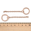 Ion Plating(IP) 304 Stainless Steel Split Key Ring Clasps STAS-L226-009A-RG-3