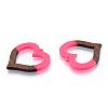 Opaque Resin & Walnut Wood Pendants RESI-N025-035-B06-2