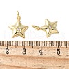 Brass Micro Pave Cubic Zirconia Charms KK-F892-14G-3