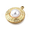 Plastic Pearl Pendants STAS-Q360-03A-G-2