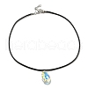 Waxed Cord Necklaces NJEW-P310-10P-2
