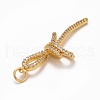 Rack Plating Brass Micro Pave Clear Cubic Zirconia Pendants KK-M229-12G-3