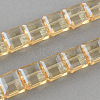 Electroplate Faceted Transparent Glass Beads Strands EGLA-S087-01-1