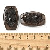 Natural Ice Obsidian Carved Connector Charms G-Q191-01A-3