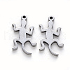 Tarnish Resistant 201 Stainless Steel Pendants STAS-N092-48-2