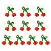 Handmade Glass Seed Cherry Pendants PALLOY-CJ00077-1