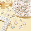 40Pcs 8 Styles Alloy Enamel Pendants ENAM-CJ0004-76-5