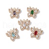 Brass Glass Pendants KK-D355-02G-1