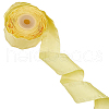 Ruffled Polyester Ribbon OCOR-WH0047-79-1