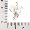 Tibetan Style Alloy Elephant Pendants TIBEP-1478-AS-LF-2
