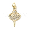 Brass Micro Pave Cubic Zirconia Pendants ZIRC-I356-08G-03-1