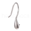 Rhodium Plated Sterling Silver Earring Hooks X-STER-E041-14P-3
