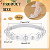 ABS Plastic Imitation Pearl Shoelaces FIND-WH0117-54B-4