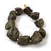 Raw Rough Natural Pyrite Beads Strands G-Z087-B17-3