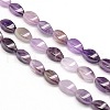 Natural Twist Amethyst Beads Strands G-L243B-03-1