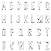 Tibetan Style Alloy Alphabet Slide Charms TIBEP-PH0004-49AS-1