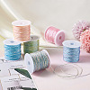 Beadthoven 6Rolls 6 Colors 12-Ply Polyester Cords OCOR-BT0001-05-5