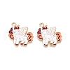 Rack Plating Alloy Enamel Pendants ENAM-N056-420-1