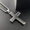 Stylish Stainless Steel Cross Pendant Necklaces for Men's Fashion Accessories GA9172-2