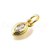 Brass Micro Pave Cubic Zirconia Pendants KK-Z102-06G-01-3