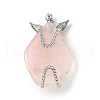Natural Rose Quartz Pendants G-C246-07P-2