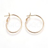 Brass Hoop Earrings EJEW-P160-03G-NF-1