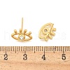 Brass Micro Clear Cubic Zirconia Eye Stud Earrings EJEW-S252-02G-5