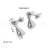 Elegant Teardrop Stainless Steel Stud Earrings GH1263-2-1