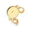 201 Stainless Steel Pad Ring Settings STAS-K278-07B-G-1