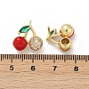 Brass Micro Pave Cubic Zirconia Stud Earrings EJEW-F895-27A-01G-5