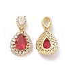 Brass Micro Pave Cubic Zirconia Pendants ZIRC-F134-19G-01-1