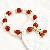 Brass Plastic Beads Bracelets BJEW-D314-02-3