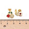 Brass Cubic Zirconia Stud Earrings EJEW-Q017-03B-G-5