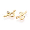Brass Micro Pave Cubic Zirconia Charms KK-N263-97G-P-2