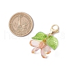 Flower Glass Pendants Decorations HJEW-MZ00213-02-3