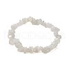 Natural White Moonstone Chip Beaded Stretch Bracelets for Women Men BJEW-JB10665-03-1