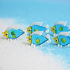 Hand Blown Art Glass Fish Figurines Statues PW-WG826C2-01-4