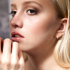 DICOSMETIC 7Pairs 7 Colors Alloy Enamel Huggie Hoop Earrings for Women EJEW-DC0001-36-6
