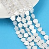 Electroplate Porcelain Imitation Pearl Beads Strands BSHE-Z009-07-1
