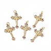 Brass Colorful Cubic Zirconia Pendants KK-E068-VA020-2-4