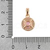 Brass Micro Pave Cubic Zirconia Pendants KK-E795-11KCG-01-3