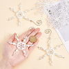 Christmas Snowflake Glass Pendant Decoration HJEW-GO00060-4