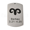 Non-Tarnish 304 Stainless Steel Pendants STAS-C098-01C-P-1