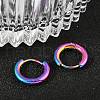 202 Stainless Steel Huggie Hoop Earrings EJEW-F111A-12mm-RC-3