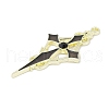 Rack Plating Alloy Enamel Pendants PALLOY-F018-29G-01-2