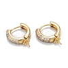 Eco-Friendly Brass Micro Pave Clear Cubic Zirconia Hoop Earring Findings ZIRC-H121-01G-1