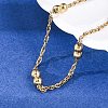 304 Stainless Steel Rope Chain Bracelets for Women BJEW-C094-06G-3