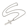201 Stainless Steel Pendant Necklaces for Man NJEW-Q336-03B-P-5
