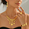 Vintage Brass Multi-layer Coin Tassel Jewelry Set for Women ZE1443-4