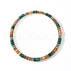 Column Natural Picasso Jasper & Malachite Beaded Stretch Bracelets For Men Women FV0822-1-1